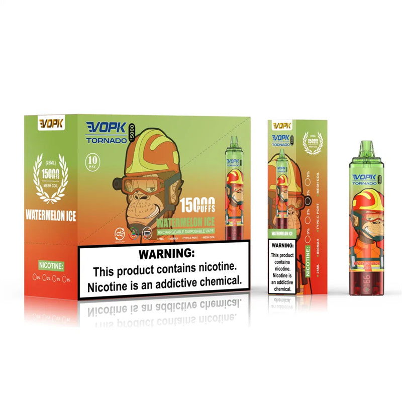 Vopk Tornado 15000 Puffs 850mah Prefilled Electronic Cigarette Disposable Vape 15000 Puff Tornado