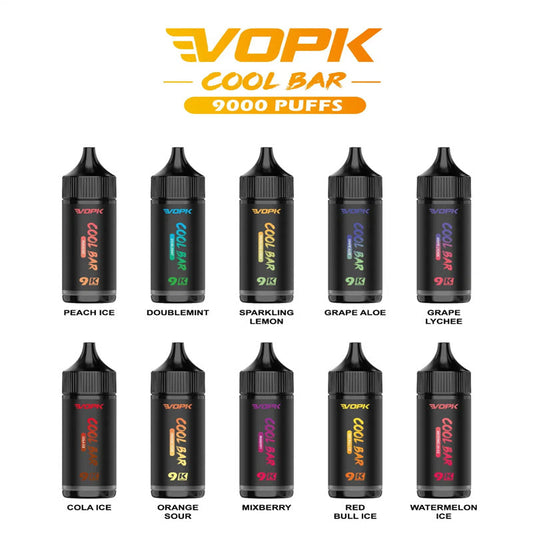 Original Vopk Cool Bar 9k Puffs 9000 Puff Disposable Electronic Cigarette Vaporizer Mod Vaper Vape