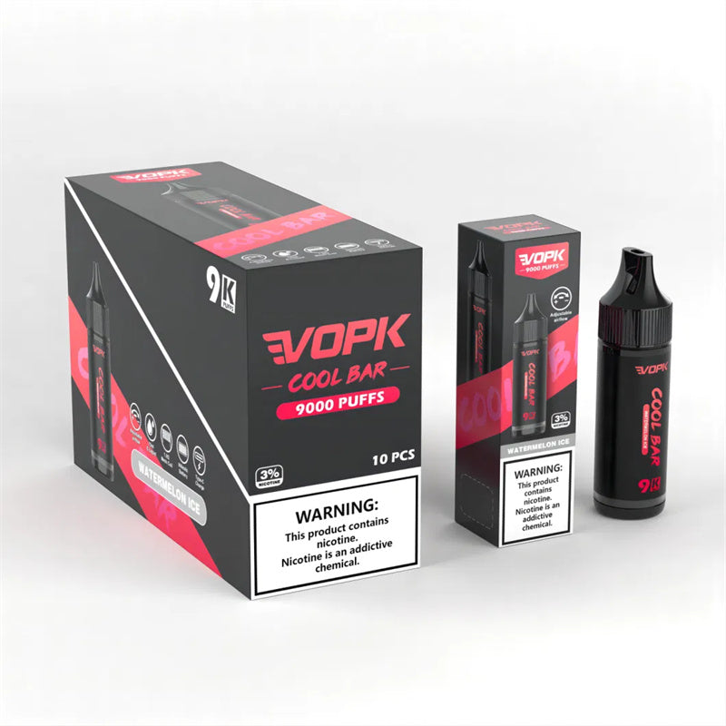 Hot Sale Vopk Cool Bar 9000 Puff 9k Rechargeable Disposable Vape Electronic Cigarettes