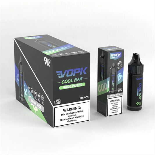 Original Vopk Cool Bar 9k Puffs 9000 Puff Disposable Electronic Cigarette Vaporizer Mod Vaper Vape