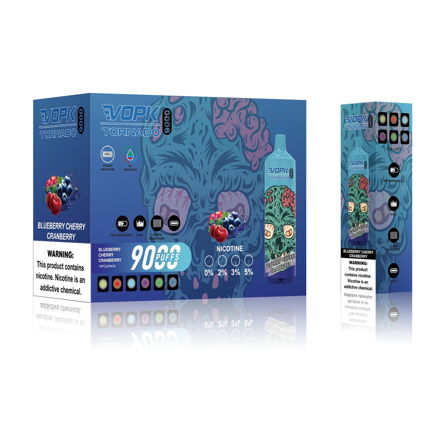 VOPK Tornado 9000 | 9k Puffs Rechargeable Vape | Multiple Flavors