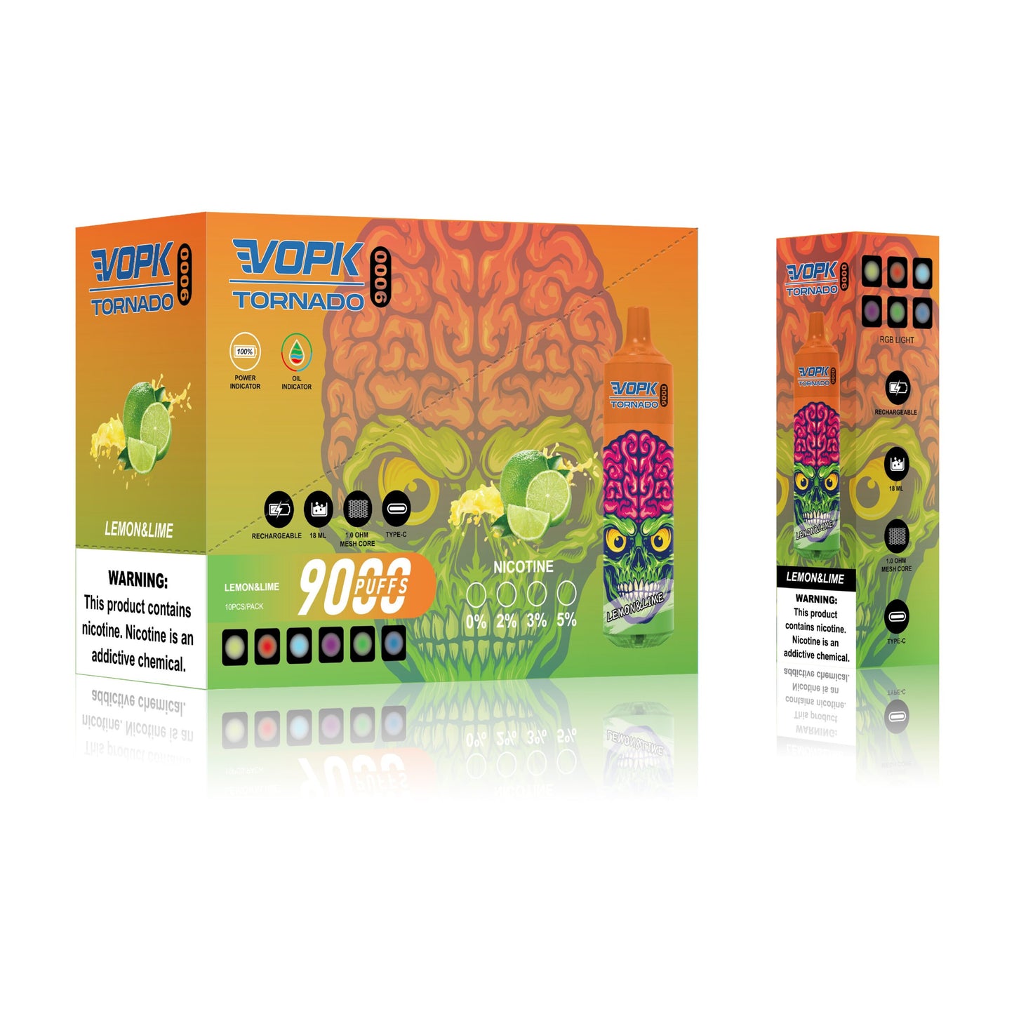 VOPK Tornado 9000 | 9k Puffs Rechargeable Vape | Multiple Flavors