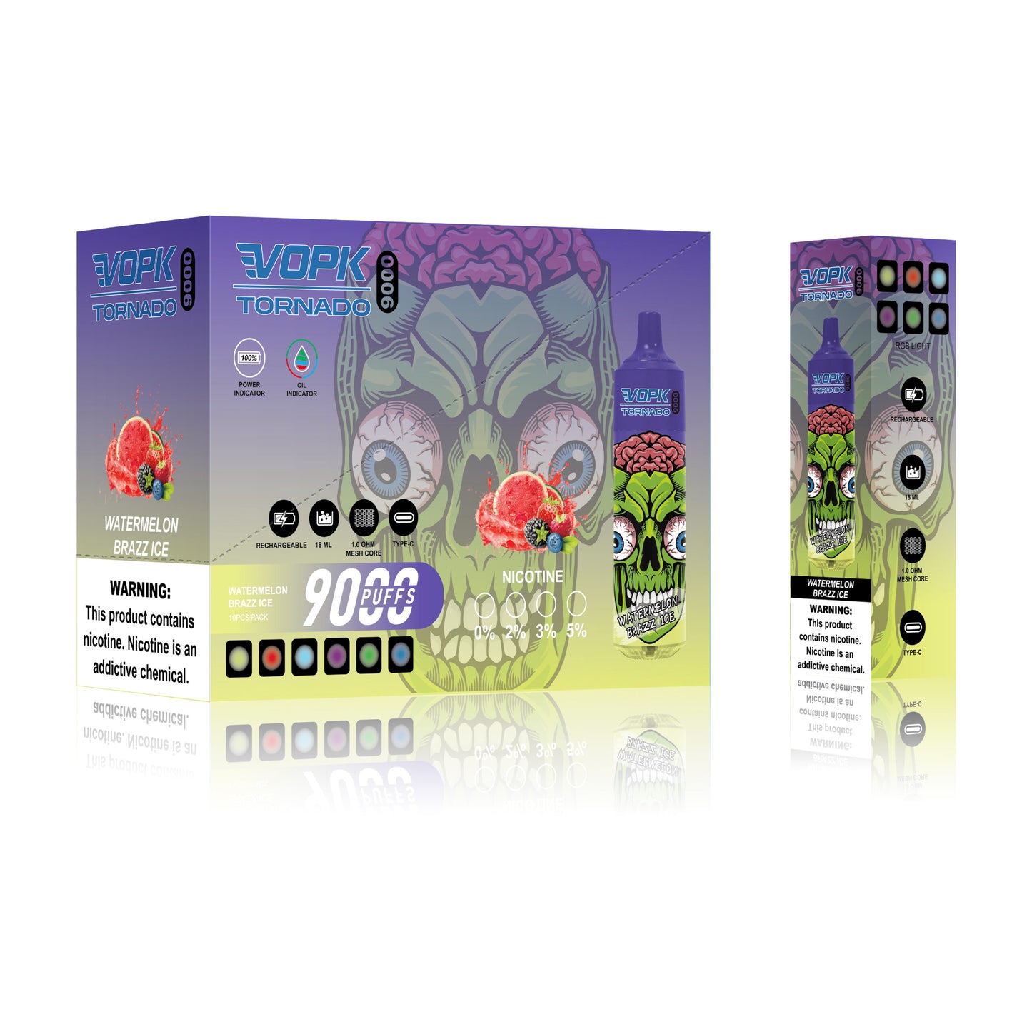 VOPK Tornado 9000 | 9k Puffs Rechargeable Vape | Multiple Flavors