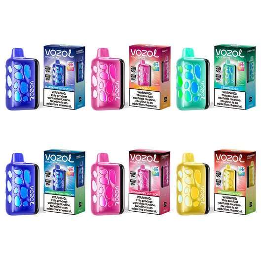 VOZOL Rave  50,000 puffs Disposable Vape Kit 5% Nicotine  1000mAh Battery 7 Flavors