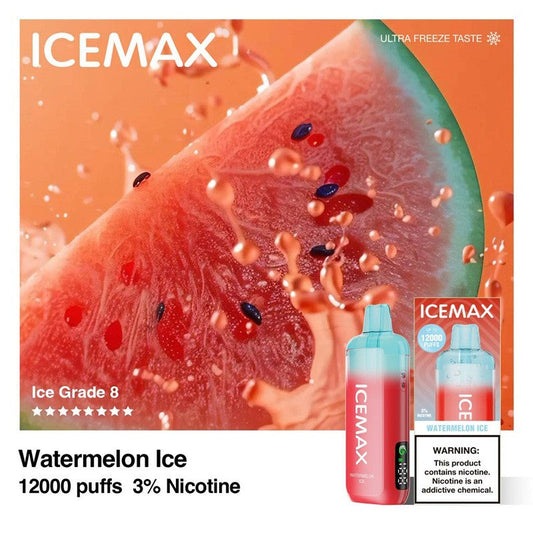 Ice Max 12000 Puffs 12K Disposable Vape 10ml 3%   High in ice and low in sweetness, with consistent quality