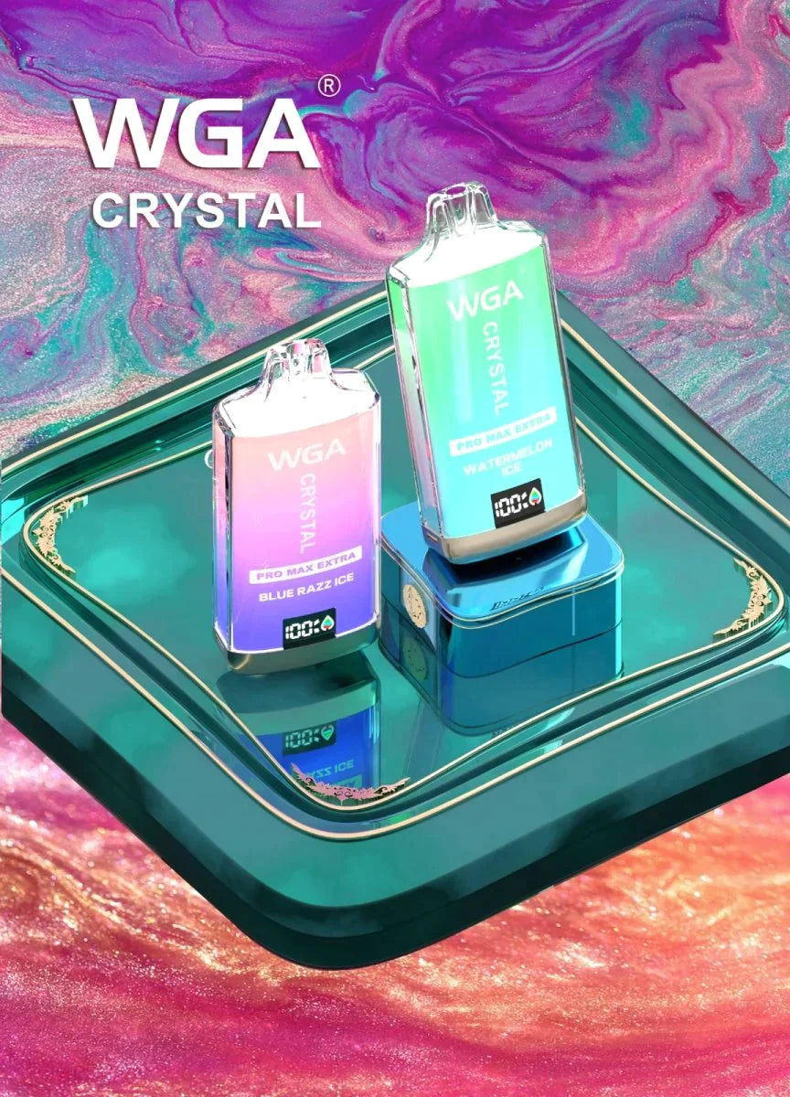 WGA Crystal Pro Max Extra 15000 Puffs Disposable Vape-650mAh Battery, Multiple Nicotine 10 Flavors
