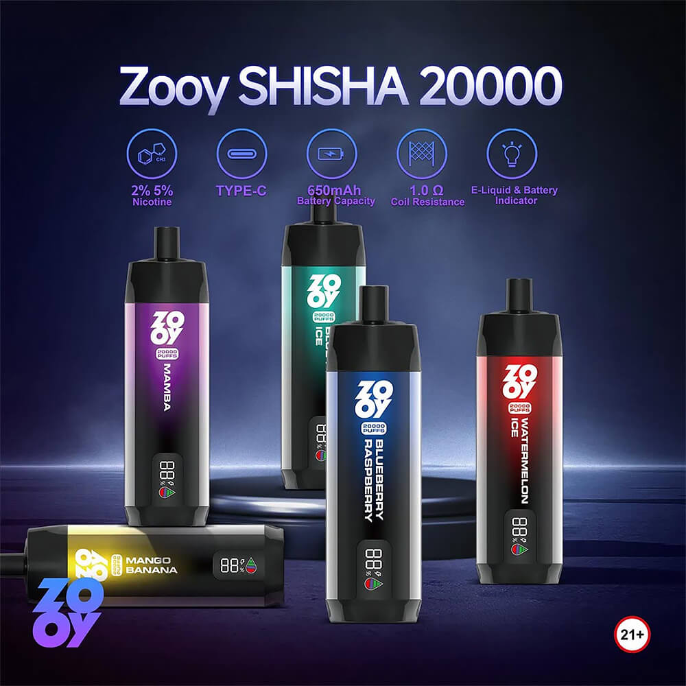ZOOY Shisha 20000 PUFF Disposable Vape In Sales